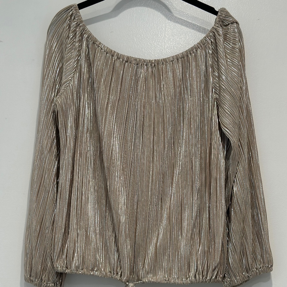 Muche Muchette Gold Off Shoulder Top